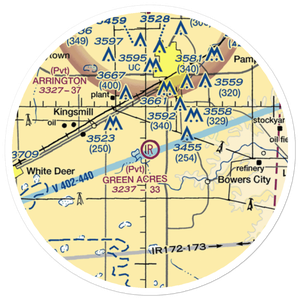 Green Acres Airfield (XS28) VFR Sectional Sticker (20 mile)