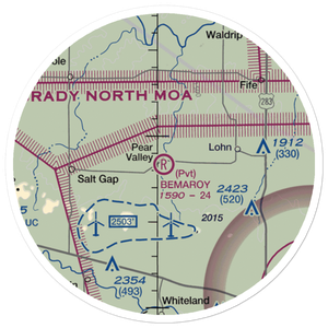 Bemaroy Airport (8XS0) VFR Sectional Sticker (20 mile)