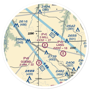 3 Mill Ranch Airport (44XS) VFR Sectional Sticker (20 mile)