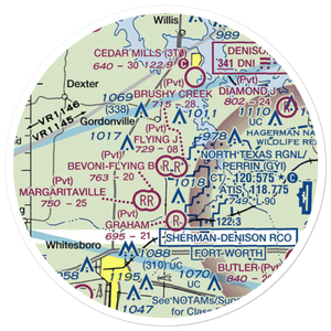 Flying J Airport (15TX) VFR Sectional Sticker (20 mile)
