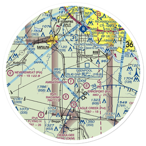 Merrill Ranch Ultralight Flightpark (01OK) VFR Sectional Sticker (30 mile)
