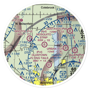Mosquito Strip Airport (20OH) VFR Sectional Sticker (20 mile)