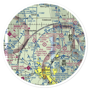 Mosquito Strip Airport (20OH) VFR Sectional Sticker (30 mile)