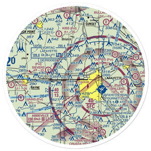 Harmon Seaplane Base (0LA6) VFR Sectional Sticker (30 mile)
