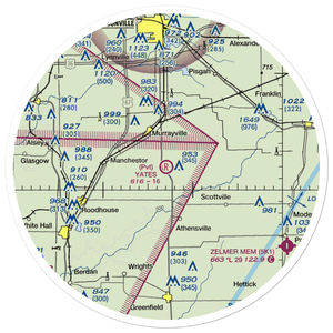 Yates RLA Airport (IL29) VFR Sectional Sticker (30 mile)