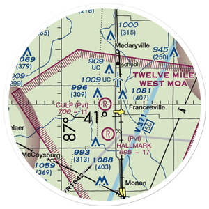Culp Airport (IN27) VFR Sectional Sticker (20 mile)
