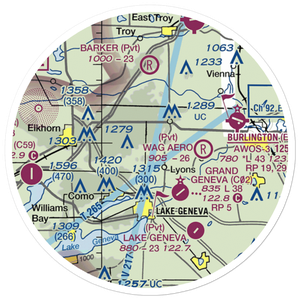 Terhark Airport (86WI) VFR Sectional Sticker (20 mile)