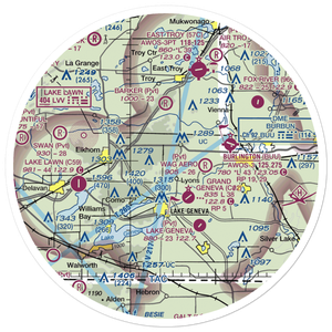 Terhark Airport (86WI) VFR Sectional Sticker (30 mile)