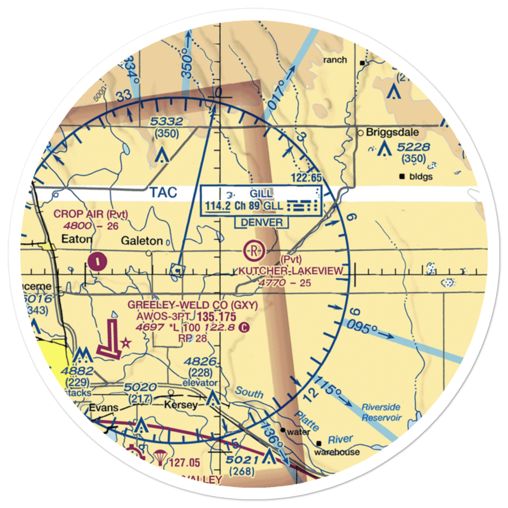 Kutcher-Lakeview Airport (CO26) VFR Sectional Sticker (30 mile) 