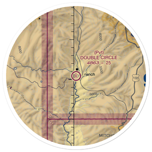 Double Circle Ranch Airport (AZ66) VFR Sectional Sticker (20 mile)