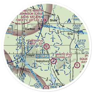 Koafm Airport (45KS) VFR Sectional Sticker (20 mile)