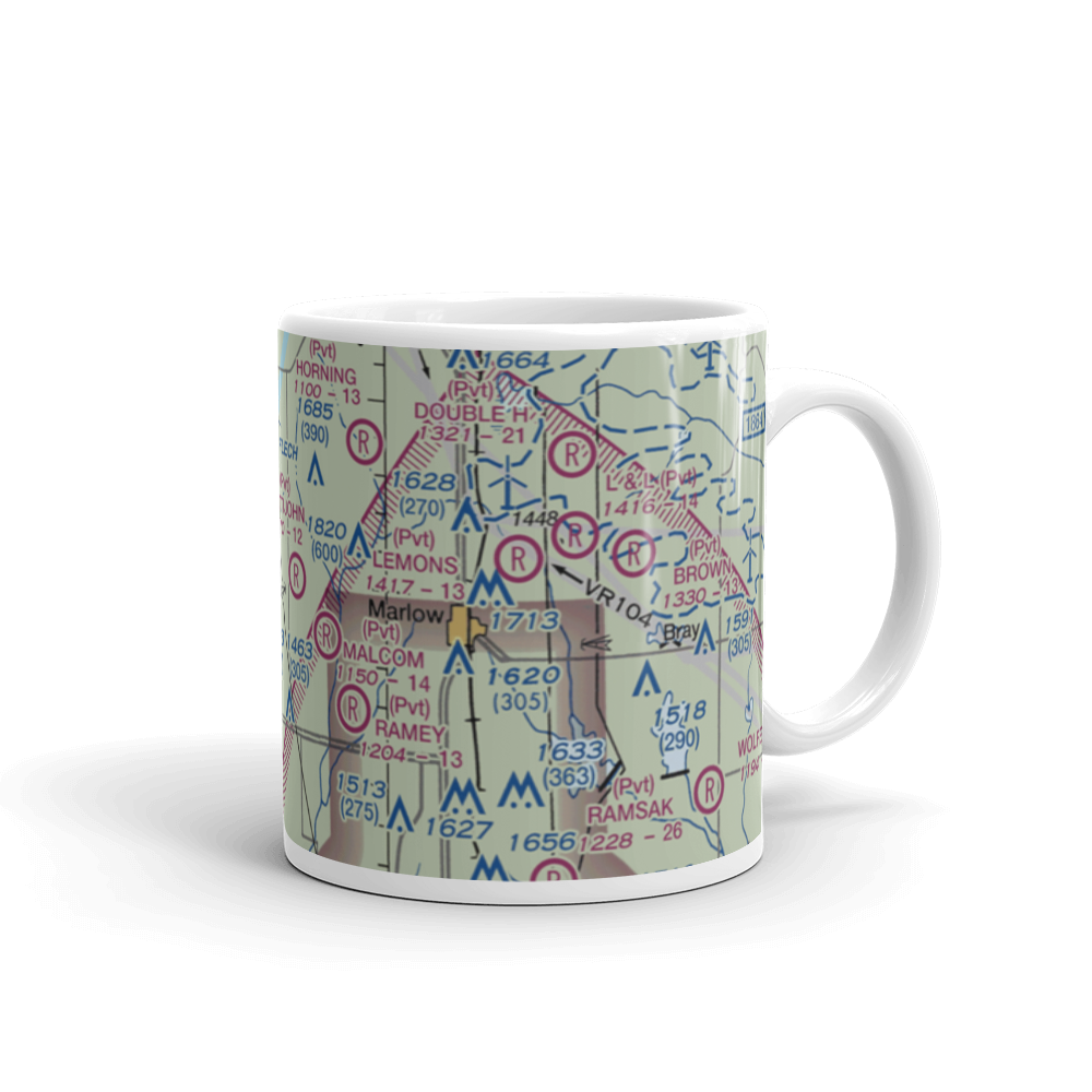 Jim Pettijohn Memorial Airport (7OK8) VFR Sectional  Mug 
