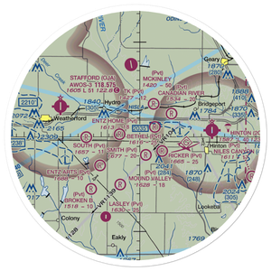 Lawles Airport (60OK) VFR Sectional Sticker (30 mile)