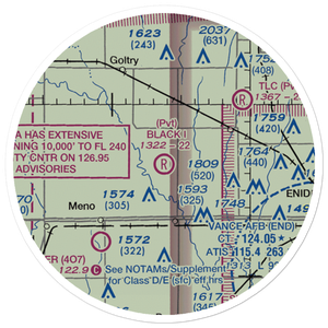 Black I Ranch Airport (8OK4) VFR Sectional Sticker (20 mile)