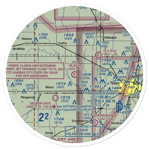 Black I Ranch Airport (8OK4) VFR Sectional Sticker (30 mile)