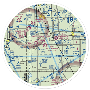 Blackhawk Airport (IN39) VFR Sectional Sticker (30 mile)