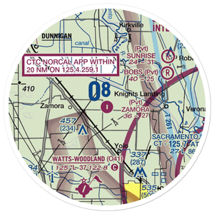 Zamora Airport (97CA) VFR Sectional Sticker (20 mile)