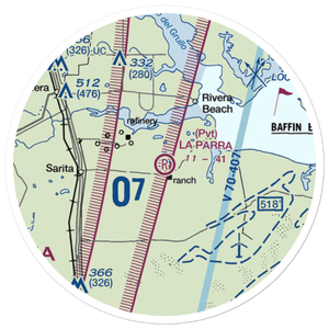 La Parra Ranch Airport (XS63) VFR Sectional Sticker (20 mile)