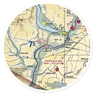Rocky Pond Airstrip (13WA) VFR Sectional Sticker (30 mile)