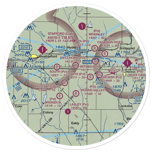Muncy Airport (05OK) VFR Sectional Sticker (30 mile)