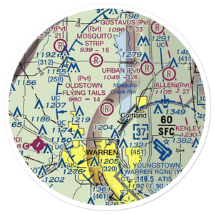 Oldstown Flying Tails Airport (81OH) VFR Sectional Sticker (20 mile)