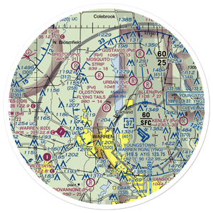 Oldstown Flying Tails Airport (81OH) VFR Sectional Sticker (30 mile)