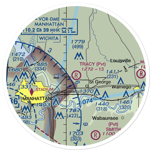Tracy Airport (5KS6) VFR Sectional Sticker (20 mile)
