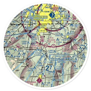 Twin Forks Airport (GA77) VFR Sectional Sticker (30 mile)