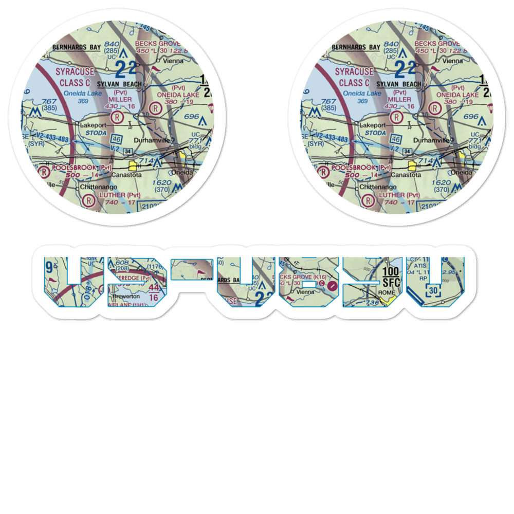 Miller Airport (3NY1) VFR Sectional Sticker Pack 