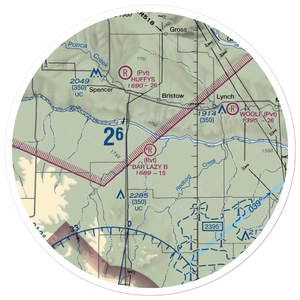 Bar Lazy B Airport (NE89) VFR Sectional Sticker (30 mile)