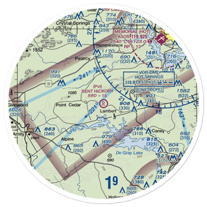 Bent Hickory Air Ranch Airport (0AR3) VFR Sectional Sticker (30 mile)