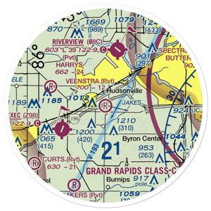Mitch Veenstra Airport (MI39) VFR Sectional Sticker (20 mile)