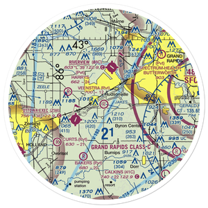 Mitch Veenstra Airport (MI39) VFR Sectional Sticker (30 mile)