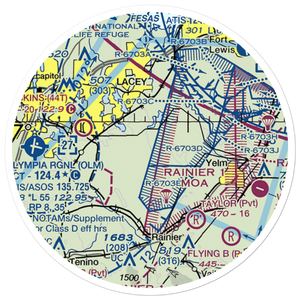 P-L Ranch Airport (08WA) VFR Sectional Sticker (20 mile)