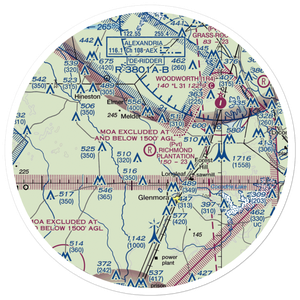 Richmond Plantation Airport (07LA) VFR Sectional Sticker (30 mile)