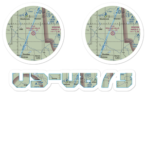 Rolling Hills Airport (3MN4) VFR Sectional Sticker Pack