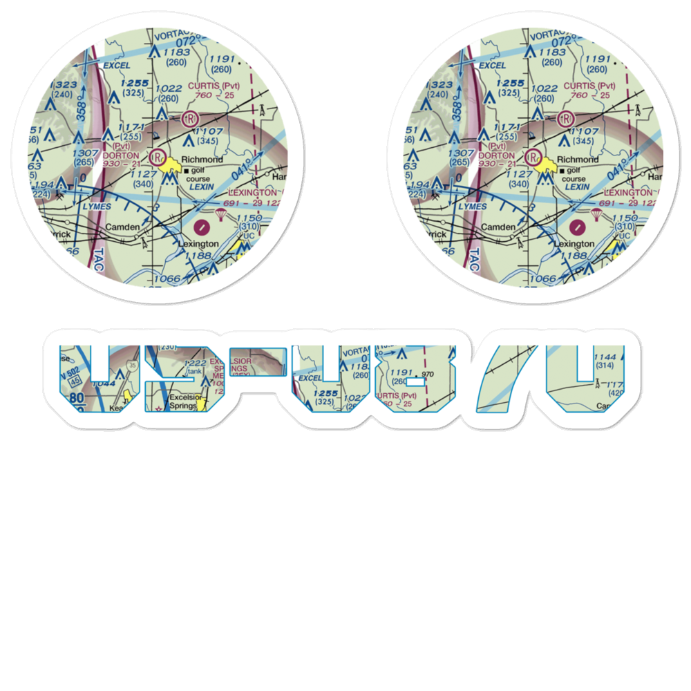 Dorton Airport (03MO) VFR Sectional Sticker Pack 