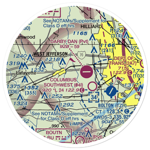 Sky Ranch Airport (49OH) VFR Sectional Sticker (20 mile)