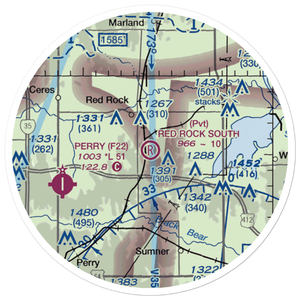 Red Rock South Airport (OL12) VFR Sectional Sticker (20 mile)
