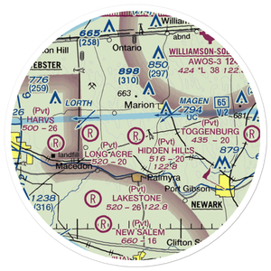 Hidden Hills Ranch Airport (NY33) VFR Sectional Sticker (20 mile)