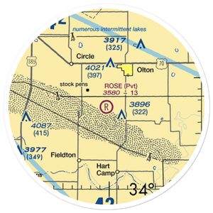 Rose Ranch Airport (XS06) VFR Sectional Sticker (20 mile)