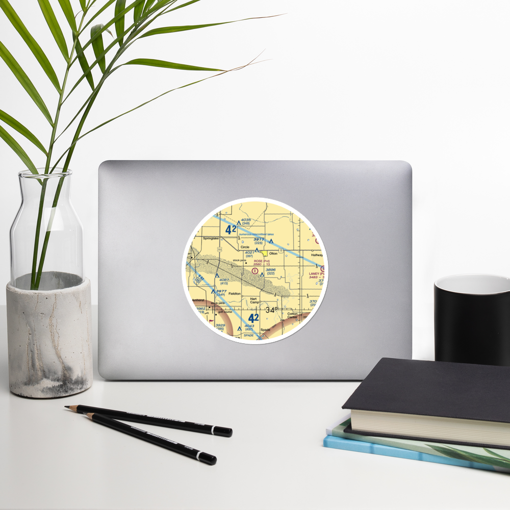 Rose Ranch Airport (XS06) VFR Sectional Sticker (30 mile) 