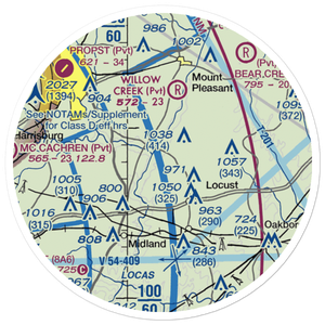 Reed Mine Airport (5NC3) VFR Sectional Sticker (20 mile)