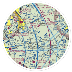 Reed Mine Airport (5NC3) VFR Sectional Sticker (30 mile)