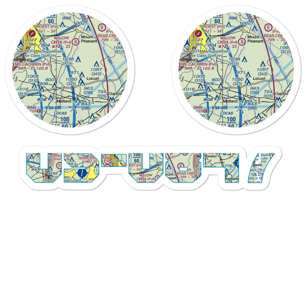 Reed Mine Airport (5NC3) VFR Sectional Sticker Pack 