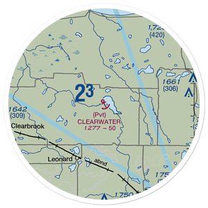 Clearwater Seaplane Base (21MN) VFR Sectional Sticker (20 mile)