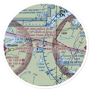 Eagles Nest 4 Seaplane Base (73MN) VFR Sectional Sticker (20 mile)