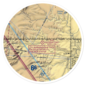 Wedding Cake Ranch Airport (NM14) VFR Sectional Sticker (30 mile)