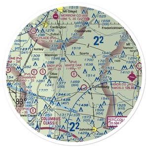 White Oak Field (OH87) VFR Sectional Sticker (30 mile)