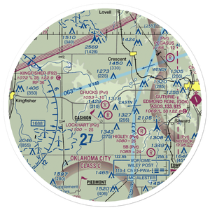 Chuck's Private Airstrip (4OK6) VFR Sectional Sticker (30 mile)